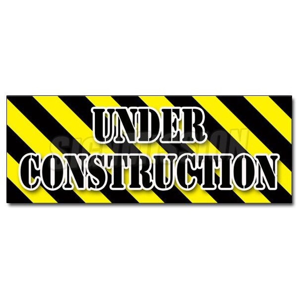 UNDER CONSTRUCTION DECAL sticker workers construction demolition crew, D-24 Under Construction